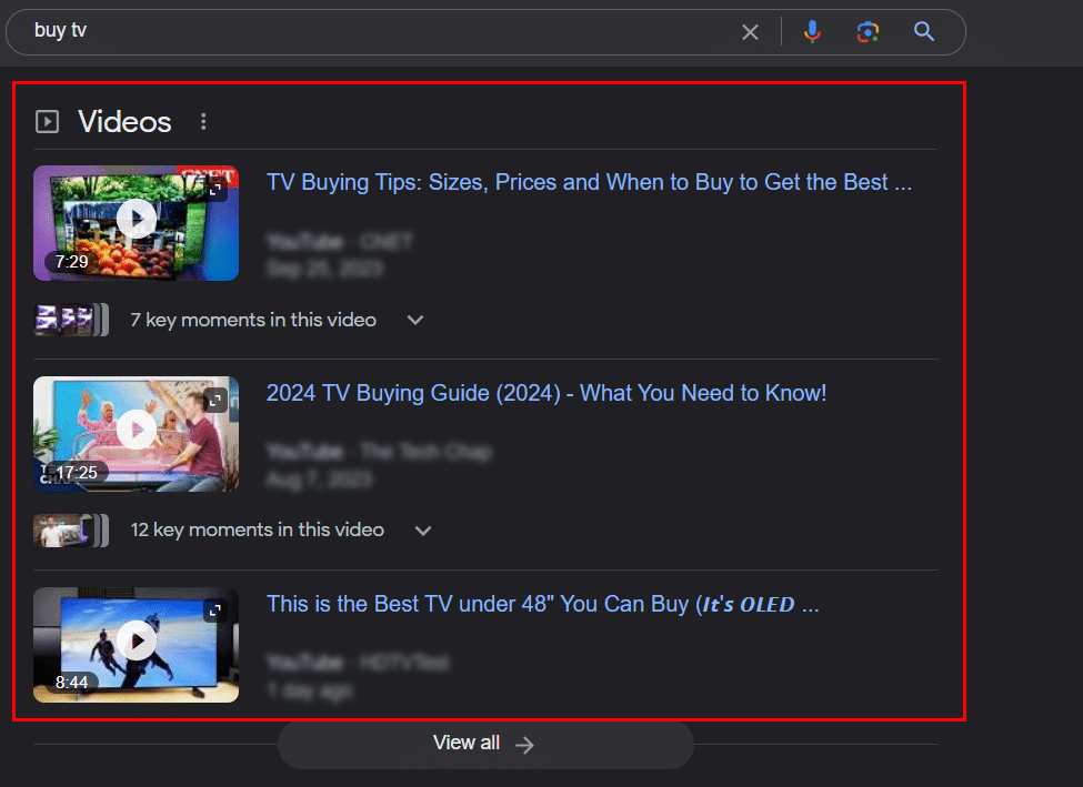 Blocks with videos